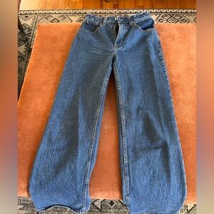 Abercrombie size 27 wide leg curve love 90s jeans